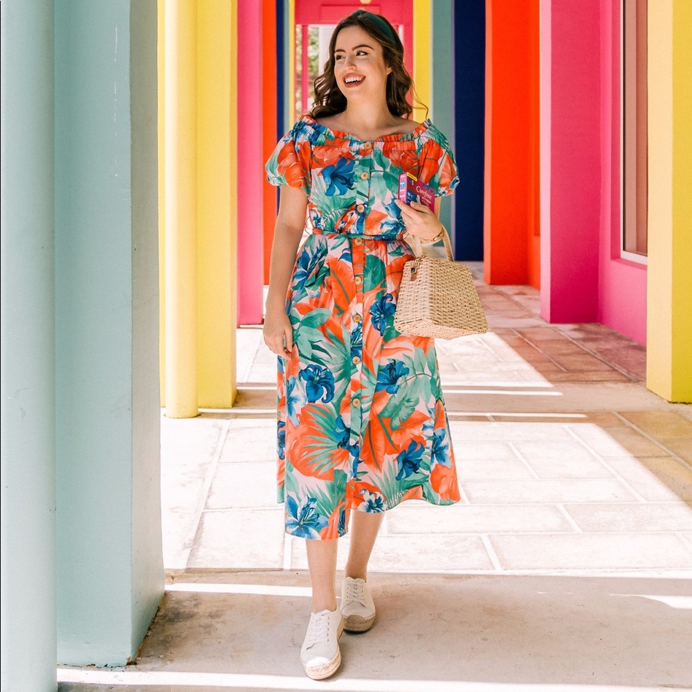 Fun Floral Print Dress